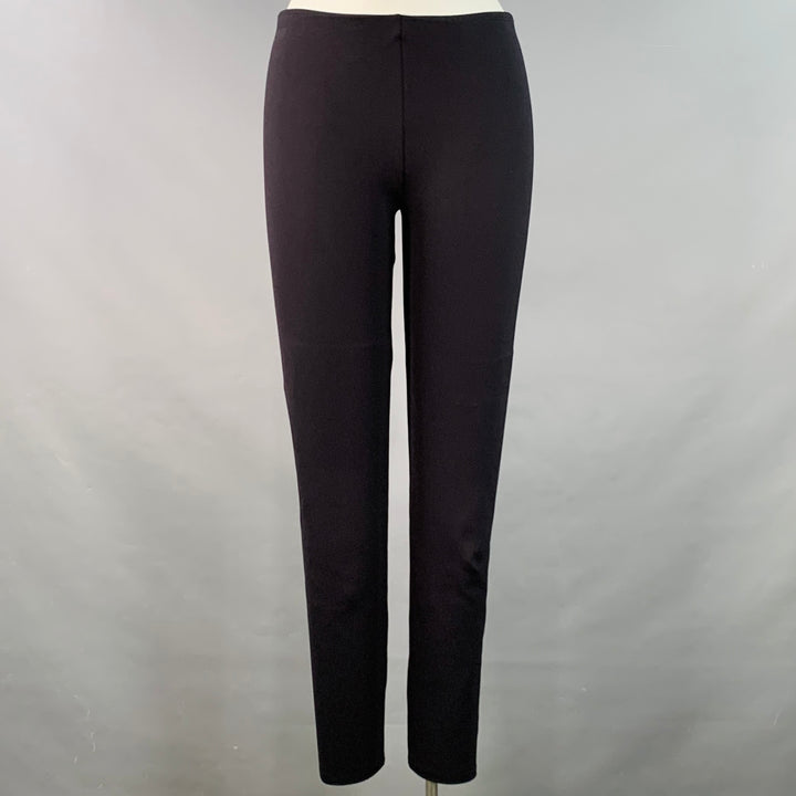 THE ROW Size L Black Polyamide Blend Elastic Waistband Leggings Casual Pants