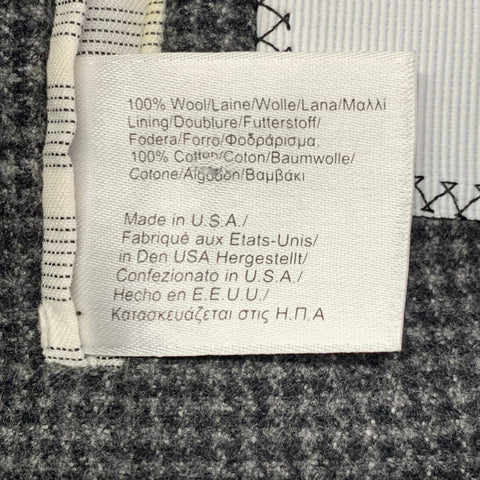 BLACK FLEECE Size 40 Grey Charcoal Grid Wool Notch Lapel Sport Coat