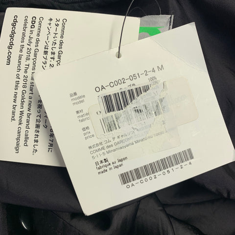 CDG X COMME des GARCONS Taille M Manteau boutonnée en Cupro / Coton Noir