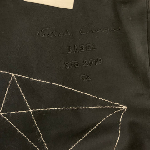 RICK OWENS SS2019 Chest Size 42 Black Textured Wool  Polyamide Sport Coat