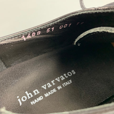 JOHN VARVATOS Size 11 Black Leather Lace Up Shoes