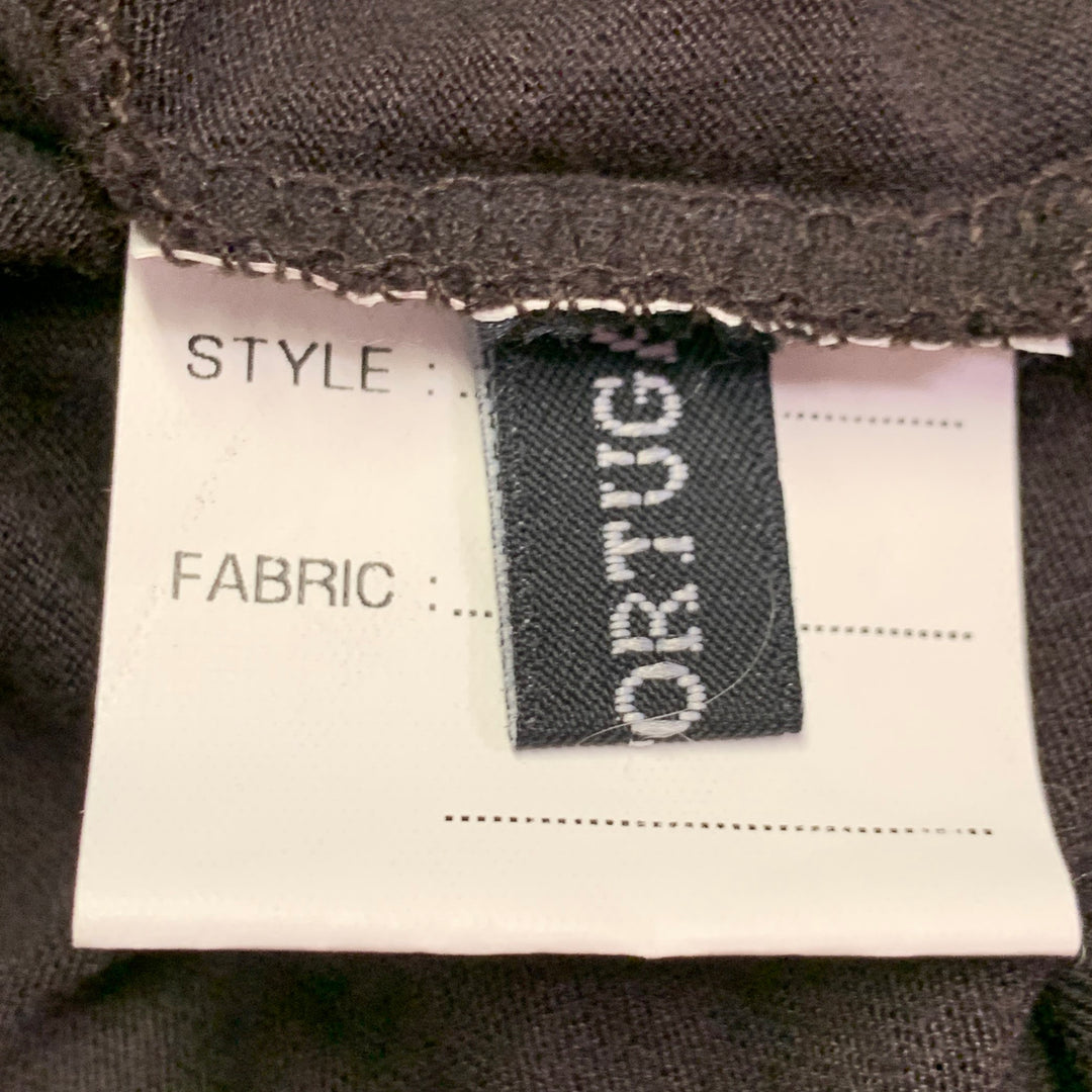 ANN DEMEULEMEESTER Size M Brown Jersey Scoop Neck Casual Top