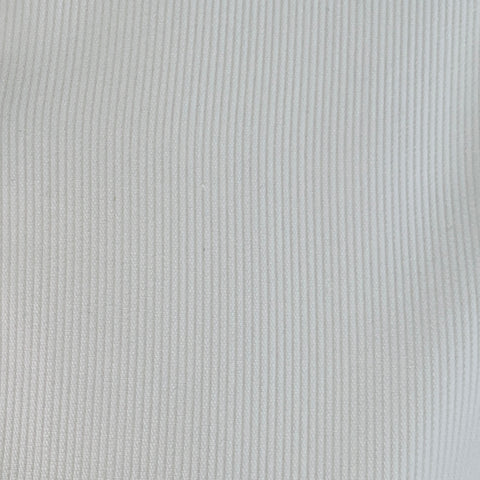 CHLOE Size 6 White Cotton Ribbed Long Sleeve Blouse