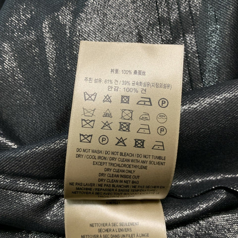 BURBERRY Taille 4 Chemise boutonnée en soie dorée métallisée