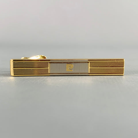 PIERRE CARDIN Gold Engraved Metal Tie Clip