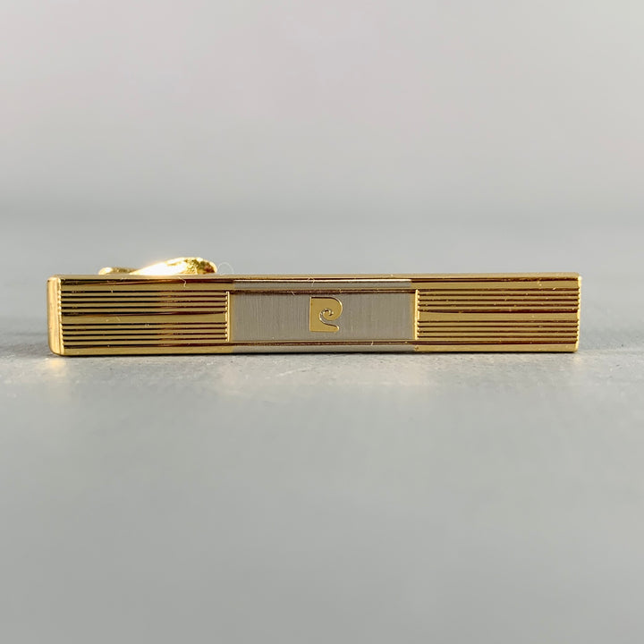 PIERRE CARDIN Gold Engraved Metal Tie Clip