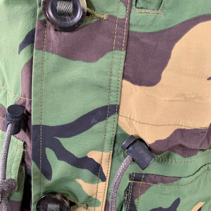 POLO by RALPH LAUREN Size L Green Brown Beige Camouflage Utilitarian Hooded Coat