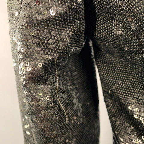 SCOTCH AND SODA Size 40 Black Sequined Polyester Shawl Collar Tuxedo Sport Coat