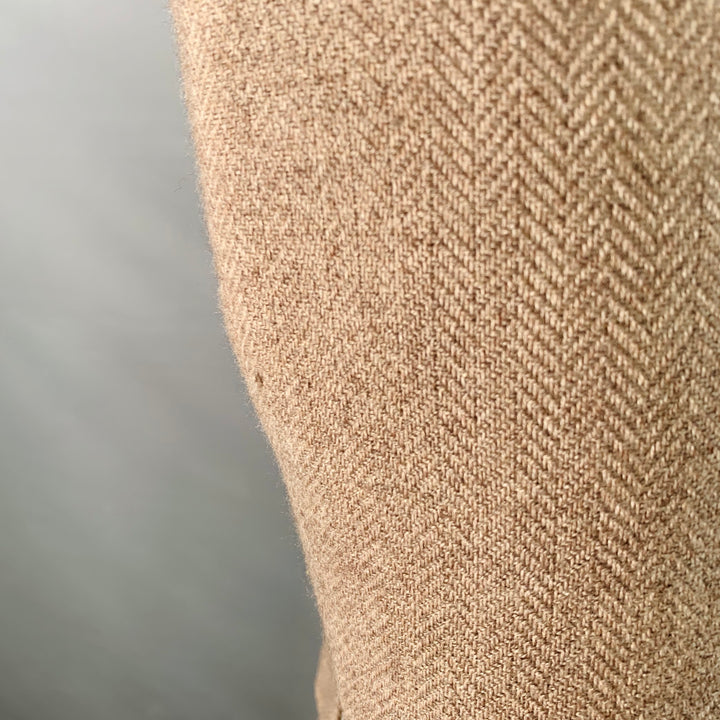 ERMENEGILDO ZEGNA Size 42 Beige Taupe Herringbone Cashmere Silk Sport Coat