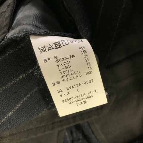 GUSTAV VON ASCHENBACH Size L Navy Grey Pinstripe Wool Blend Casual Pants