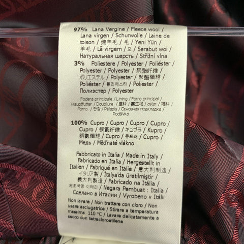 FENDI Size 42 Red White Houndstooth Wool Blend Sport Coat