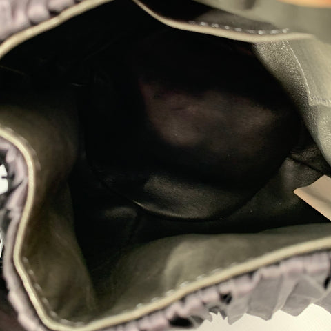 GIORGIO ARMANI Black Pleated Silk Evening Handbag