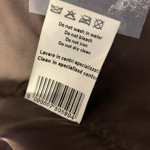 JOHN GALLIANO FW2002 Size 42 Brown Leather Overcoat Coat