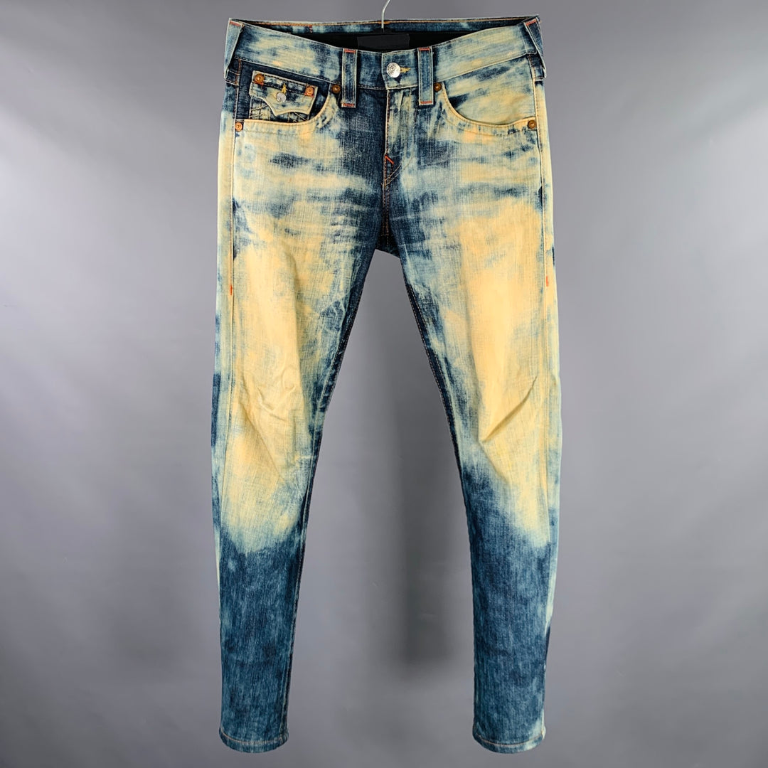 TRUE RELIGION Size 29 Blue Acid Wash Cotton Jeans