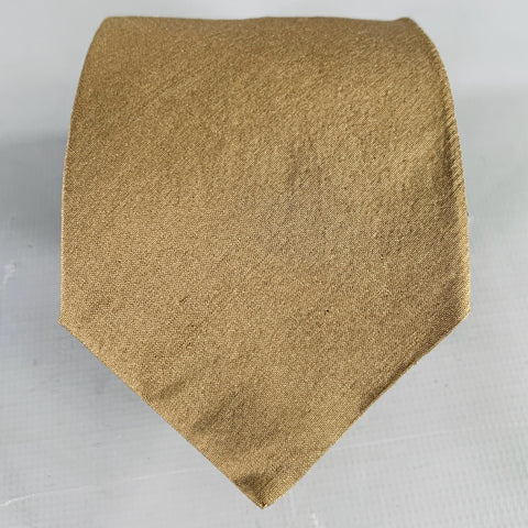 DANIELE ALESSANDRINI Brown Textured Silk Tie