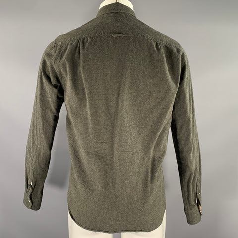RAG & BONE Size S Grey Cotton Pointed Collar Long Sleeve Shirt