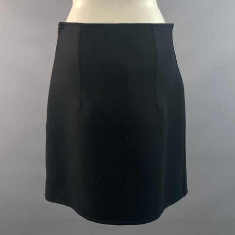 KAUFMAN FRANCO Size 6 Black Crocodile Lamb Leather Shift Cocktail Dress