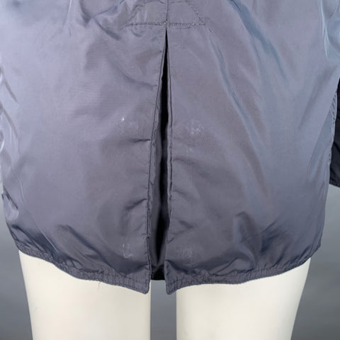 MONCLER Size M Navy Nylon Zip Buttons Windbreaker Jacket