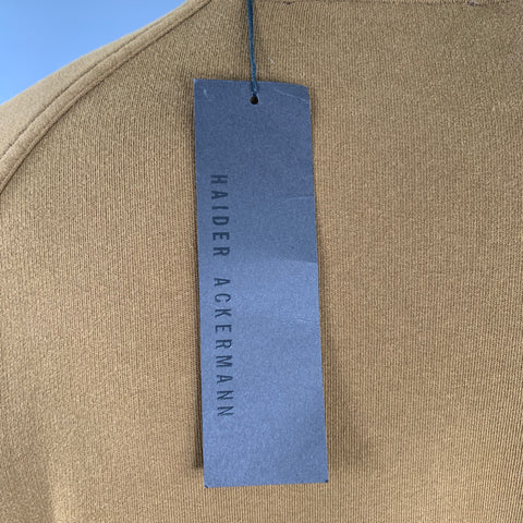 HAIDER ACKERMANN Size L Brown Cotton Blend Crew Neck Sweatshirt