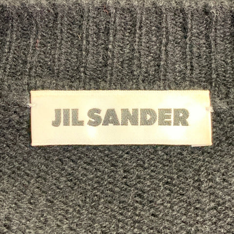 JIL SANDER Size XL Black Cashmere Crew Neck Sweater