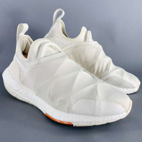 Y-3 Size 11 Ultraboost 22 White Nylon Slip On Sneakers