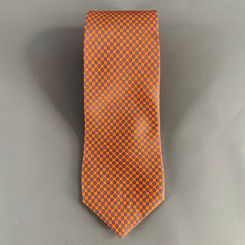 O'CONNELL'S Orange Blue Floral Silk Tie