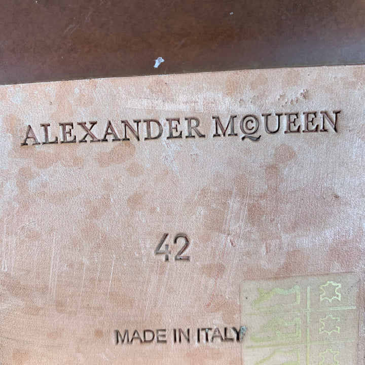 ALEXANDER MCQUEEN Size 9 Black Leather Monk Strap Loafers