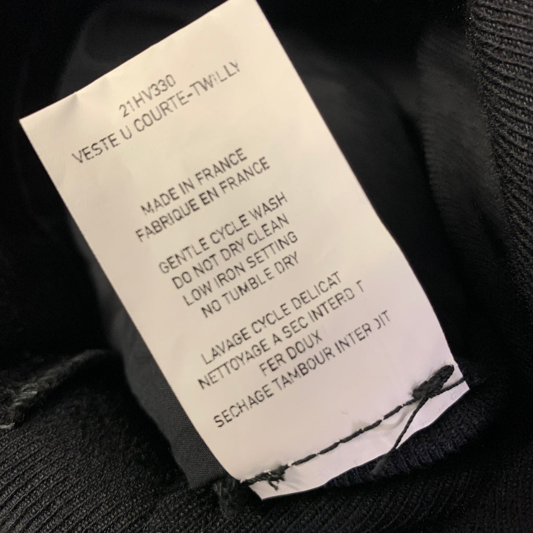 CASEY CASEY Size L Black Wool Linen 3 button Jacket