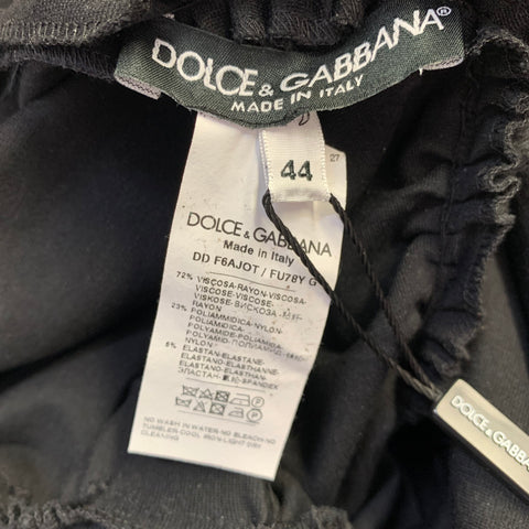 DOLCE & GABBANA Size 8 Black Viscose Blend Ruched Bodycon Cutout Cocktail Dress