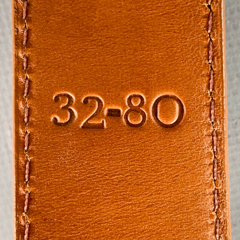 ALDEN Size 32 Brown Silver Leather Belt