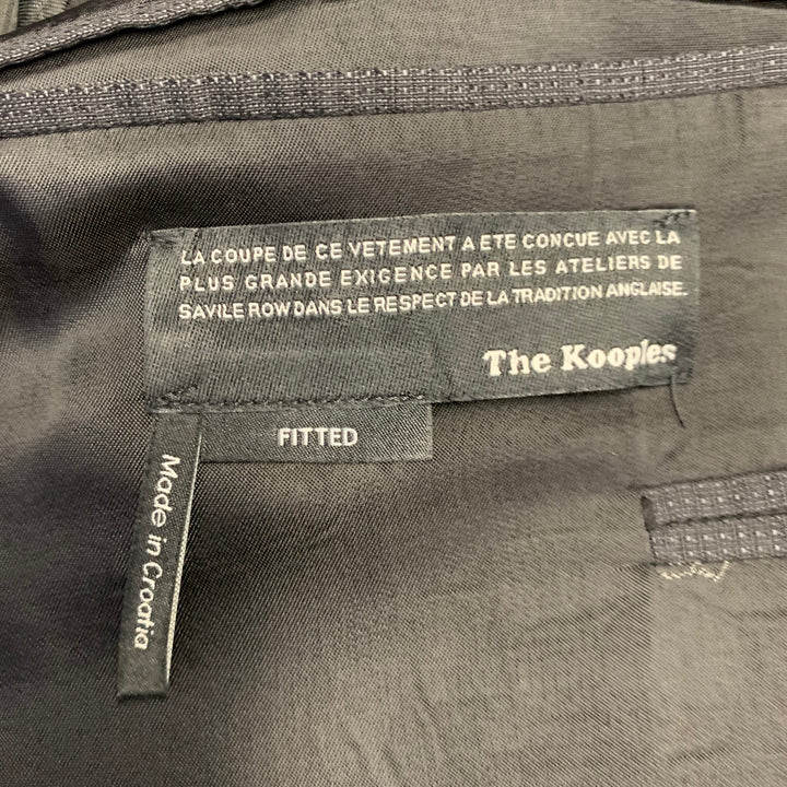 THE KOOPLES Size 38 Black Wool Woven Peak Lapel Tuxedo