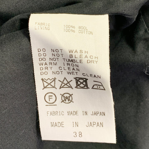 CINOH Size 2 Black Wool Wrap Tie Longline Vest