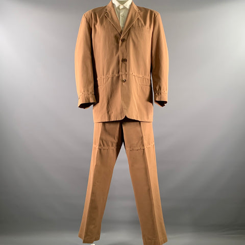 YOHJI YAMAMOTO Chest Size 50 Tan Cotton 40 33 Suit