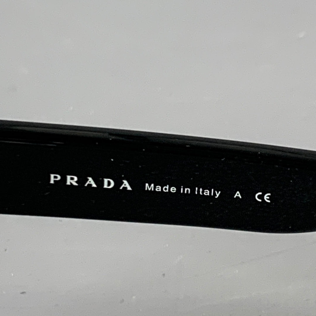 PRADA Silver Black Metal Pilot Sunglasses