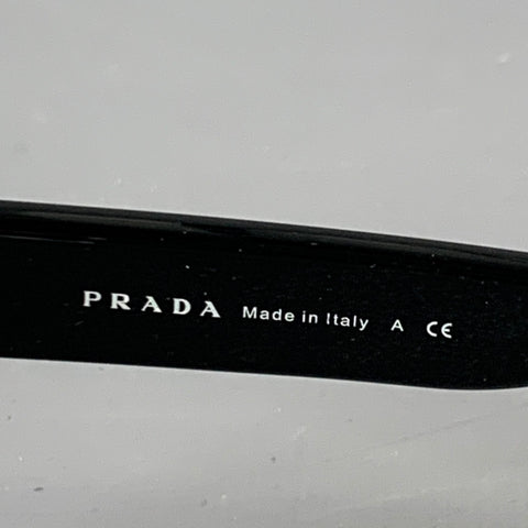 PRADA Silver Black Metal Pilot Sunglasses