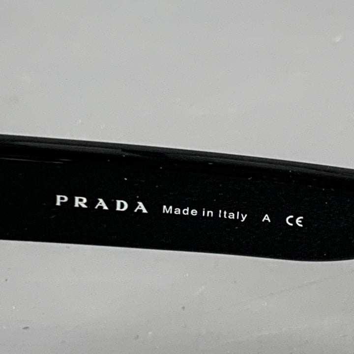 PRADA Silver Black Metal Pilot Sunglasses