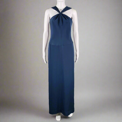 CAROLYNE ROEHM Size S Navy Long Gown Evening Wear