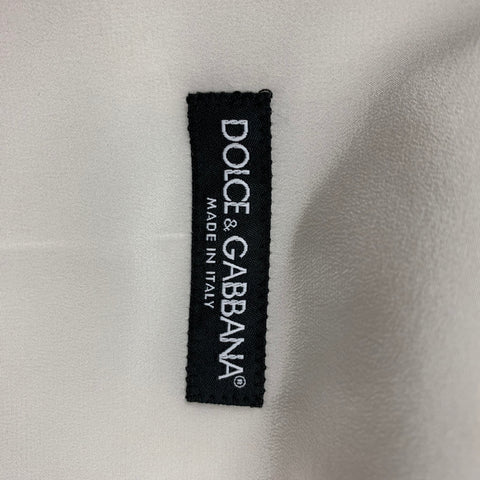 DOLCE & GABBANA Size 42 Silver Beige Wool Silk Vest