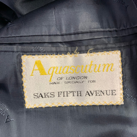 AQUASCUTUM Size 42 Navy Wool Single Breasted Sport Coat