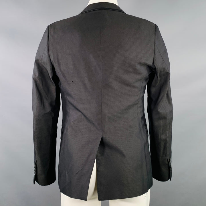 JOHN RICHMOND Size 38 Black Nailhead Wool Blend Notch Lapel Sport Coat