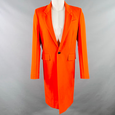Manteau en sergé texturé orange AMI by ALEXANDRE MATTIUSSI Taille 38