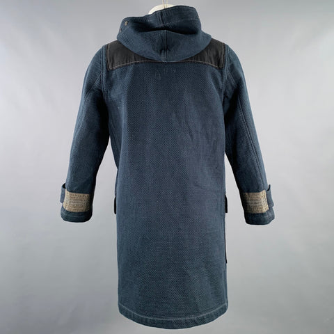 KAPITAL Size M Indigo Woven Cotton Hooded Coat