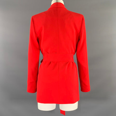 ALICE + OLIVIA Taille S Veste rouge en polyester à col châle (Extérieur)