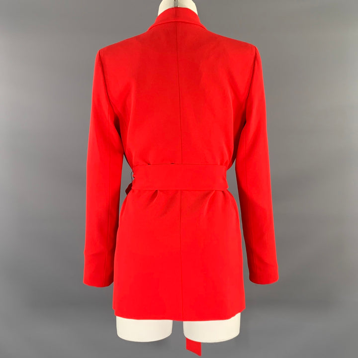 ALICE + OLIVIA Size S Red Polyester Shawl Collar Jacket (Outdoor)