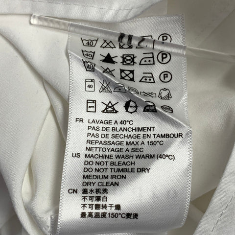 SANDRO Size M White Cotton Hidden Buttons Long Sleeve Shirt