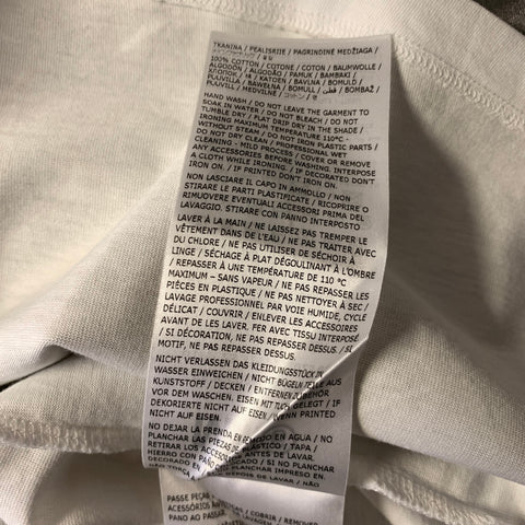 MM6 MAISON MARGIELA Size XS Silver White Cotton Metallic T Shirt Womens