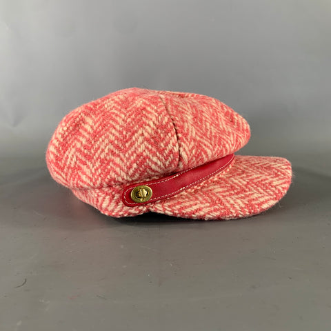 COACH Pink Cream Tweed Wool Blend Hats