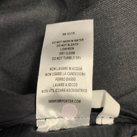 MR. PORTER Size 34 Grey Wool Zip Dress Pants