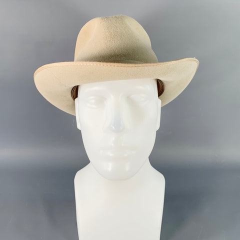 STETSON Size 7 1/8 Grey Stone Felt Fedora Hat