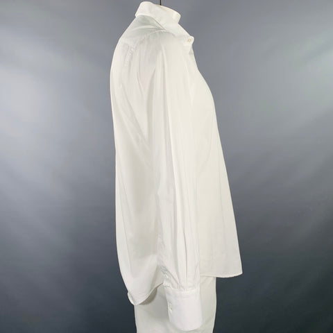 TRUSSELL Size XL White Embroidery Long Sleeve Shirt